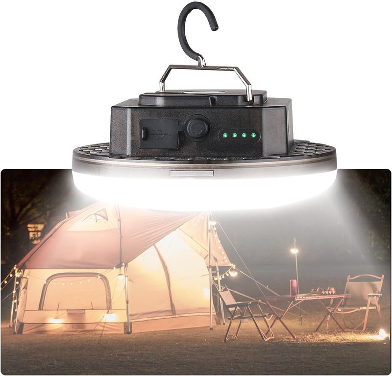 Amkulop Transparent Portable Rechargeable LED Camping Lights,Waterproof Outdoor Light with 5000Lm,Super Bright Hanging Lanterns for Tents, Canopies & Outdoor Emergencies - Image 1